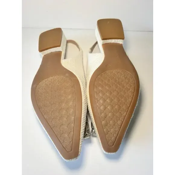 Size 9.5 - NIB Kelly & Katie Sloan - Cream Texture W Rhinestone Embellishment - Picture 4 of 7